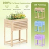 image:imageGiantex Wood Raised Garden Bed wFolding DropLeaf Potting Table Planter Box for Flower Herb Vegetable Fruit Indoor Outdoor Elevated Raised Beds for Gardening Backyard Patio Balcony25x265x295
