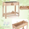 image:imageGiantex Wood Raised Garden Bed wFolding DropLeaf Potting Table Planter Box for Flower Herb Vegetable Fruit Indoor Outdoor Elevated Raised Beds for Gardening Backyard Patio Balcony32x15x30