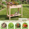 image:imageGiantex Wood Raised Garden Bed wFolding DropLeaf Potting Table Planter Box for Flower Herb Vegetable Fruit Indoor Outdoor Elevated Raised Beds for Gardening Backyard Patio Balcony32x15x30