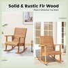 image:imageGiantex Wood Rocking Chair Outdoor  Outside Rocker with High Backrest Wide Armrests 330 Lbs Weight Capacity Patio Rocking Chairs for Lawn Backyard Indoors Deck Garden Porch Chair 2 NaturalNatural