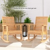 image:imageGiantex Wood Rocking Chair Outdoor  Outside Rocker with High Backrest Wide Armrests 330 Lbs Weight Capacity Patio Rocking Chairs for Lawn Backyard Indoors Deck Garden Porch Chair 2 NaturalNatural