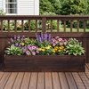 image:imageGiantex Wooden Raised Garden Bed 23 x 23 Square Fir Wood Planter Box with OpenEnded Base for Vegetables Flowers Herbs Indoor Outdoor Elevated Planter Container for Patio Yard Garden amp Balcony45 x 23 x 95
