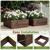 image:imageGiantex Wooden Raised Garden Bed 23 x 23 Square Fir Wood Planter Box with OpenEnded Base for Vegetables Flowers Herbs Indoor Outdoor Elevated Planter Container for Patio Yard Garden amp Balcony23 x 23 x 9