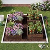 image:imageGiantex Wooden Raised Garden Bed 23 x 23 Square Fir Wood Planter Box with OpenEnded Base for Vegetables Flowers Herbs Indoor Outdoor Elevated Planter Container for Patio Yard Garden amp Balcony23 x 23 x 9