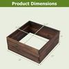 image:imageGiantex Wooden Raised Garden Bed 23 x 23 Square Fir Wood Planter Box with OpenEnded Base for Vegetables Flowers Herbs Indoor Outdoor Elevated Planter Container for Patio Yard Garden amp Balcony23 x 23 x 9