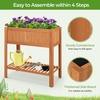 image:imageGiantex Wooden Raised Garden Bed wLegs Wood Elevated Planter Box 35Lx 16Wx24H Outdoor Planter Stand for Flower Herb Garden Vegetable Fruit SucculentCeder Brown