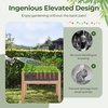 image:imageGiantex Wooden Raised Garden Bed wLegs Wood Elevated Planter Box 35Lx 16Wx24H Outdoor Planter Stand for Flower Herb Garden Vegetable Fruit SucculentClear