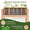image:imageGiantex Wooden Raised Garden Bed wLegs Wood Elevated Planter Box 35Lx 16Wx24H Outdoor Planter Stand for Flower Herb Garden Vegetable Fruit SucculentClear