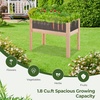 image:imageGiantex Wooden Raised Garden Bed wLegs Wood Elevated Planter Box 35Lx 16Wx24H Outdoor Planter Stand for Flower Herb Garden Vegetable Fruit SucculentClear