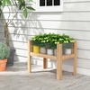 image:imageGiantex Wooden Raised Garden Bed wLegs Wood Elevated Planter Box 35Lx 16Wx24H Outdoor Planter Stand for Flower Herb Garden Vegetable Fruit SucculentClear