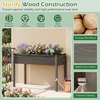 image:imageGiantex Wooden Raised Garden Bed wLegs Wood Elevated Planter Box 35Lx 16Wx24H Outdoor Planter Stand for Flower Herb Garden Vegetable Fruit SucculentGray