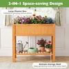 image:imageGiantex Wooden Raised Garden Bed wLegs Wood Elevated Planter Box 35Lx 16Wx24H Outdoor Planter Stand for Flower Herb Garden Vegetable Fruit SucculentOrange