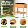image:imageGiantex Wooden Raised Garden Bed wLegs Wood Elevated Planter Box 35Lx 16Wx24H Outdoor Planter Stand for Flower Herb Garden Vegetable Fruit SucculentOrange
