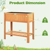 image:imageGiantex Wooden Raised Garden Bed wLegs Wood Elevated Planter Box 35Lx 16Wx24H Outdoor Planter Stand for Flower Herb Garden Vegetable Fruit SucculentOrange