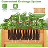 image:imageGiantex Wooden Raised Garden Bed wLegs Wood Elevated Planter Box 35Lx 16Wx24H Outdoor Planter Stand for Flower Herb Garden Vegetable Fruit SucculentOrange