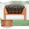 image:imageGiantex Wooden Raised Garden Bed wLegs Wood Elevated Planter Box 35Lx 16Wx24H Outdoor Planter Stand for Flower Herb Garden Vegetable Fruit SucculentReddish Brown