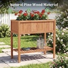 image:imageGiantex Wooden Raised Garden Bed wLegs Wood Elevated Planter Box 35Lx 16Wx24H Outdoor Planter Stand for Flower Herb Garden Vegetable Fruit SucculentReddish Brown