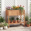 image:imageGiantex Wooden Raised Garden Bed wLegs Wood Elevated Planter Box 35Lx 16Wx24H Outdoor Planter Stand for Flower Herb Garden Vegetable Fruit SucculentReddish Brown