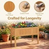 image:imageGiantex Wooden Raised Garden Bed wLegs Wood Elevated Planter Box 35Lx 16Wx24H Outdoor Planter Stand for Flower Herb Garden Vegetable Fruit SucculentTeak