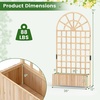 image:imageGiantex Wooden Raised Garden Bed with Arched Trellis Set 2 48 Fir Wood Outdoor Elevated Planter Box Privacy Screen wDrainage Hole Vertical Garden Bed for Climbing Plants Patio Balcony BackyardNatural
