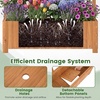 image:imageGiantex Wooden Raised Garden Bed with Arched Trellis Set 2 48 Fir Wood Outdoor Elevated Planter Box Privacy Screen wDrainage Hole Vertical Garden Bed for Climbing Plants Patio Balcony BackyardOrange