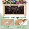 image:imageGiantex Wooden Raised Garden Bed with Arched Trellis Set 2 48 Fir Wood Outdoor Elevated Planter Box Privacy Screen wDrainage Hole Vertical Garden Bed for Climbing Plants Patio Balcony BackyardNatural