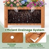 image:imageGiantex Wooden Raised Garden Bed with Arched Trellis Set 2 48 Fir Wood Outdoor Elevated Planter Box Privacy Screen wDrainage Hole Vertical Garden Bed for Climbing Plants Patio Balcony BackyardOrange