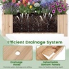 image:imageGiantex Wooden Raised Garden Bed with Arched Trellis Set 2 48 Fir Wood Outdoor Elevated Planter Box Privacy Screen wDrainage Hole Vertical Garden Bed for Climbing Plants Patio Balcony BackyardNatural