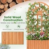 image:imageGiantex Wooden Raised Garden Bed with Arched Trellis Set 2 48 Fir Wood Outdoor Elevated Planter Box Privacy Screen wDrainage Hole Vertical Garden Bed for Climbing Plants Patio Balcony BackyardOrange