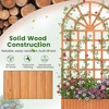 image:imageGiantex Wooden Raised Garden Bed with Arched Trellis Set 2 48 Fir Wood Outdoor Elevated Planter Box Privacy Screen wDrainage Hole Vertical Garden Bed for Climbing Plants Patio Balcony BackyardOrange