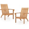 image:imageGiantex Adirondack Chair Acacia Wood Fire Pit Chairs wInclined Seat High Backrest Ergonomic Outdoor Slatted Patio Chair for Backyard Poolside Lawn Porch2