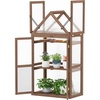 image:imageGiantex Garden Cold Frame Mini Greenhouse Storage Shelves w Transparent FlipTop Roof amp 3 Adjustable Shelves Indoor amp Outdoor Use for Garden Patio Balcony