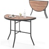 image:imageGiantex Half Round Folding Table Half Moon Dining Table with HeavyDuty Metal Frame Portable SpaceSaving SemiCircle Bistro Table for Banquet Event Patio Garden Entryway 21