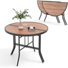 image:imageGiantex Half Round Folding Table Half Moon Dining Table with HeavyDuty Metal Frame Portable SpaceSaving SemiCircle Bistro Table for Banquet Event Patio Garden Entryway 22