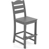 image:imageGiantex Outdoor HDPE Bar Stool Patio Tall Bar Chair with Backrest and Footrest 30 Inches Counter Height Barstools for Garden Backyard Weather Resistance Easy Maintenance 1 BlackGrey