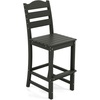 image:imageGiantex Outdoor HDPE Bar Stool Patio Tall Bar Chair with Backrest and Footrest 30 Inches Counter Height Barstools for Garden Backyard Weather Resistance Easy Maintenance 1 BlackBlack