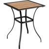 image:imageGiantex Patio Bar Table Outdoor Square Bistro Bar High Table All Weather Patio Dining Table Garden Backyard Porch Lawn Poolside