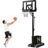 image:imageGiantex Portable Basketball Hoop Outdoor  810Ft Height Adjustable Basketball Stand System for Adult with 44 Backboard 2 Wheels Fillable Base Indoor Outdoor Basketball Goal