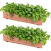 image:imageGiantex Raised Garden Bed 36 x 7 x 65 Wooden Elevated Planter Box for Flower Vegetable Herb Garden Window Mounted Plant Box for Planting Garden Backyard Patio2
