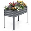 image:imageGiantex Raised Garden Bed with Legs 44 x 22 x 32 Metal Large Elevated Planter Box for Vegetable Flower Fruit Herb Heavy Duty Outdoor Gardening Planter for Backyard Patio Balcony BlackGray