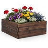 image:imageGiantex Wooden Raised Garden Bed 23 x 23 Square Fir Wood Planter Box with OpenEnded Base for Vegetables Flowers Herbs Indoor Outdoor Elevated Planter Container for Patio Yard Garden amp Balcony23 x 23 x 9
