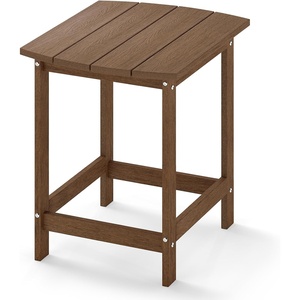 image:imageGiantex Side Table Outdoor Small Patio Table 18 Adirondack Table Weather Resistant End Tables Outside Square Tea Table for Patio Backyard Poolside Garden Balcony 1 WhiteCoffee