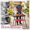 image:imageGiantex 2in1 Electric Grill and Griddle Indoor Outdoor  Portable LowSmoke BBQ Grill with Adjustable Stand Grease Tray Tabletop or Freestanding for Picnic Camping Backyard 1500W