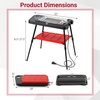 image:imageGiantex 2in1 Electric Grill and Griddle Indoor Outdoor  Portable LowSmoke BBQ Grill with Adjustable Stand Grease Tray Tabletop or Freestanding for Picnic Camping Backyard 1500W