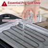 image:imageGiantex 2in1 Electric Grill and Griddle Indoor Outdoor  Portable LowSmoke BBQ Grill with Adjustable Stand Grease Tray Tabletop or Freestanding for Picnic Camping Backyard 1500W
