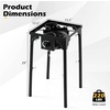 image:imageGiantex 3 Burner Propane Gas Stove  240000 BTU High Pressure Camp Cooker Detachable Legs 020 PSI Adjustable Regulator for BBQ Grilling Brewing Frying155 x 155 x 29 L  W  H
