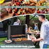 image:imageGiantex Charcoal Grill with Foldable Side Shelf Outdoor BBQ Grill with Adjustable Charcoal Tray Thermometer Shelves amp Ash Tray Portable Barbecue Griddle with Wheels for Backyard Camping Picnic505 x 21 x 46 L x W x H
