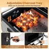image:imageGiantex Charcoal Grill with Foldable Side Shelf Outdoor BBQ Grill with Adjustable Charcoal Tray Thermometer Shelves amp Ash Tray Portable Barbecue Griddle with Wheels for Backyard Camping Picnic37 x 21 x 38 L  W  H