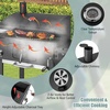 image:imageGiantex Charcoal Grill with Foldable Side Shelf Outdoor BBQ Grill with Adjustable Charcoal Tray Thermometer Shelves amp Ash Tray Portable Barbecue Griddle with Wheels for Backyard Camping Picnic505 x 21 x 46 L x W x H