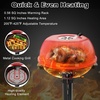 image:imageGiantex Electric BBQ Grill with Warming Rack 1600W Portable Outdoor Electric Grill with Lid Adjustable Temperature NonStick Removable Grates Grease Tray for Patio Camping BalconyRed